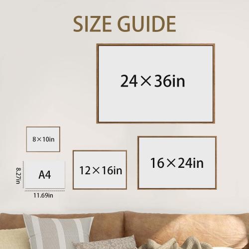 OIQArtOIQ Vintage Landscape Framed Wall Art Spring Countryside Colorful Wildflower Field Canvas Art Prints Farmhouse Cottagecore Pictures Wall Decor Rustic Meadow Paintings Artwork For Kitchen Bedroom