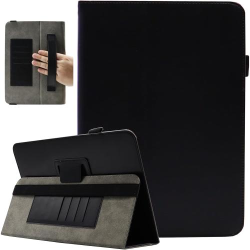 Universal 10 10.1 11 Inch Tablet Case, Viclowlpfe Protective Folio Stand Android 16 15 Case for 9.6-11 Inch Tablet with Hand Strap and Cards Slots, Black