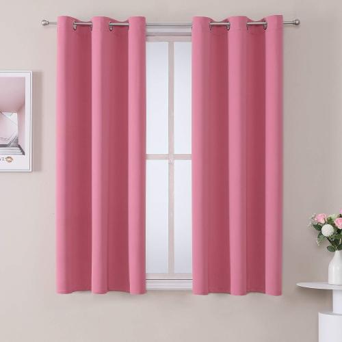 ChrisDowa Room Darkening Curtains for Bedroom and Living Room 40 Inch Long