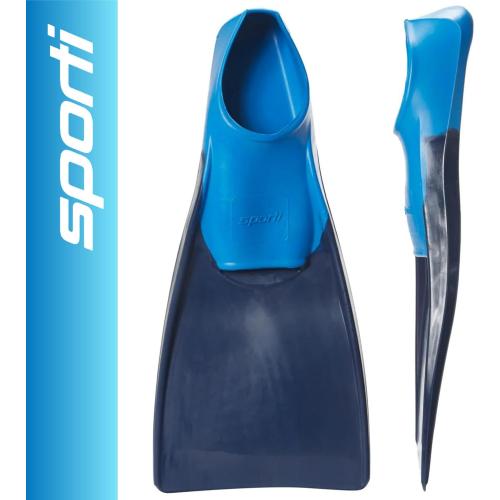 Sporti Adult-Kids Swim Fins for Pool Lap Swimming - Long Floating Fins for Swimming & Snorkeling - Swim Flippers for Training