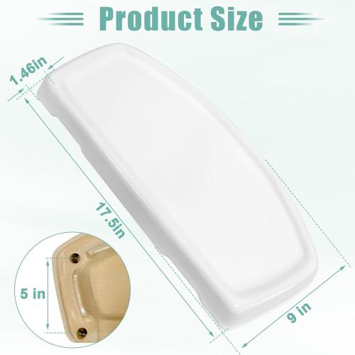 735121-400.020 Cadet 3 Porcelain Toilet Tank Lid, Compatible with standard 12 Inch Rough Tanks, White
