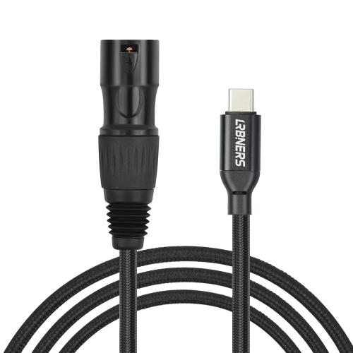 3.3FT USB-C to XLR Male Cable, USB-C to XLR Male Adapter Cable for Active Speakers, Mixers, Power Amplifiers and Professional Audio Equipment