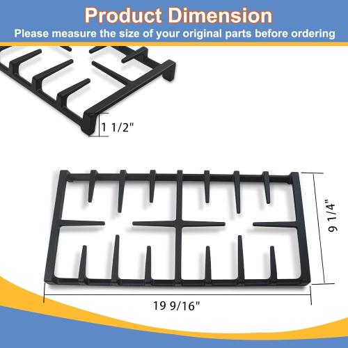 WB31X27150 Center Grate for GE Gas Stove JXGRATE1 WB31X24737 General Electric Gas Range Grate Surface Burner Grate GE Cooktop Parts Stove Top Grate Cast Iron Rack