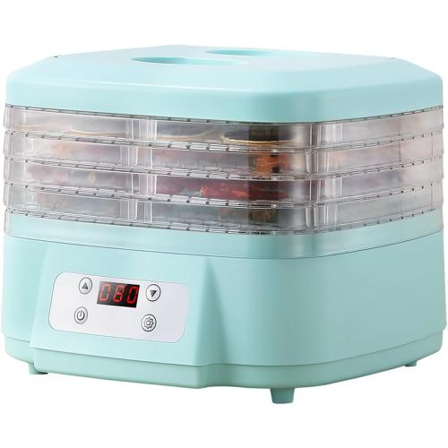 Color Blue Food Dehydrator 5 Trays Adjustable Temperature Fruit Meat Dehydrator For Jerky Machine