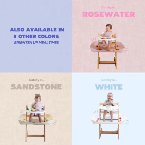 CATCHY -Food Catcher-Compatible with Stokke Tripp Trapp High Chair  11 Other High Chairs-Highchair Sold Separately-Baby & Toddler Food & Mess Catcher-Premium Linen Inspired -Under High Chair Accessory