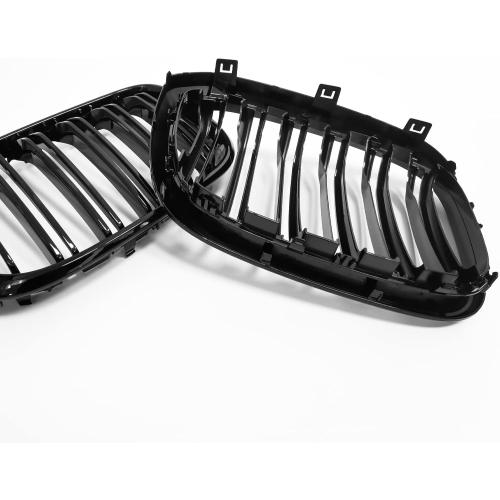 Rongxu X3 G01 Gloss Black Grille For 2018-2021 BMW X3 G01 2019-2021 X4 G02 Grill, Fit for 30i xDrive/M40i xDriver Double Slat Front Kidney Bumper Hood ABS Grille Insert Replacement, 2PCS