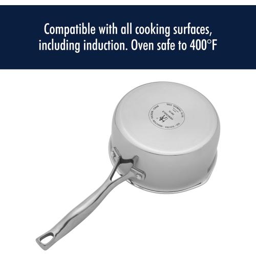 HENCKELS Clad H3 2-qt Saucepan, Induction Pan, Stainless Steel, Durable and Easy to clean MISSING LID