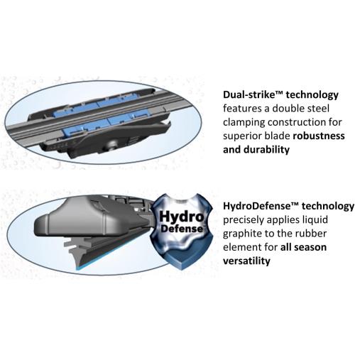 BOSCH B36003 360 Complete Vehicle Wiper Blade Replacement - Includes Front Beam Blades (Pair)   Rear Wiper Blade (1) - 26/17/12