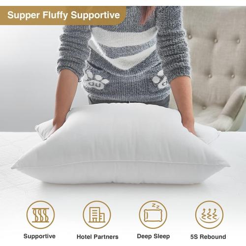 Acanva Bed Pillows for Sleeping, Cooling Hotel Quality with Premium Soft 3D Down Alternative Fill for Back, Stomach or Side Sleepers, Standard (Pack of 4), White (2 brand new)