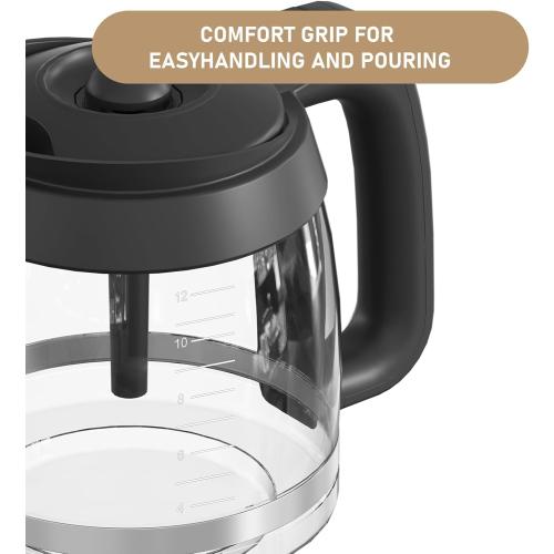 CE200 12-Cup Glass Coffee Pot Replacement Compatible with Ninja Coffee Brewer Maker Models CE251 CE201 CE201C CE200 CE200C Model# XGLSLID200