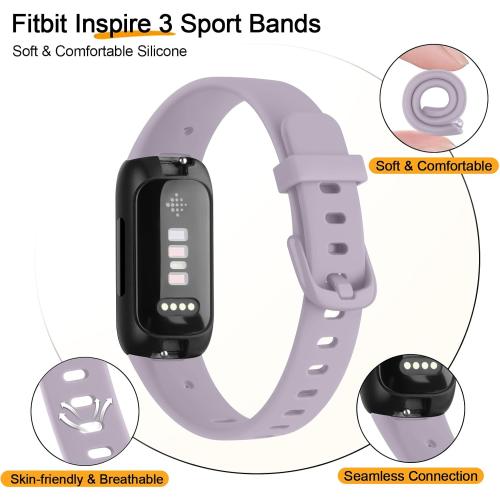 Meliya for Fitbit Inspire 3 Bands Women Men, Soft Silicone Adjustable Wristband Replacement Sport Straps Compatible with Fitbit Inspire 3 Fitness Tracker