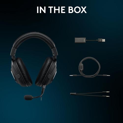 Logitech G Pro X SE Wired Gaming Headset with Microphone: Detachable Mic, DTS Headphone:X 7.1, Memory Foam Ear Pads, 50 mm Drivers, USB DAC Incl. - Black