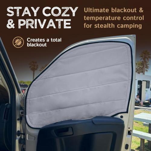 Living in a Bubble Insulated Blackout Window Covers for RAM Promaster 2014-Current (Driver/Passenger Door 2014-Current)