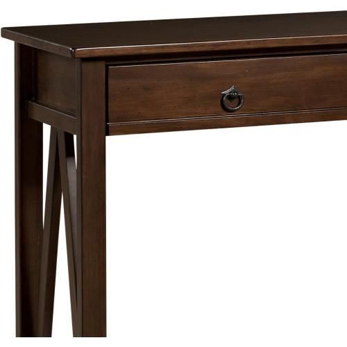 Linon Home Dcor Console Table, 42.01w x 13.98d x 30.71h, Antique Tobacco