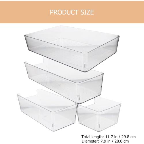 Organizer for Bedroom 4pcs Plastic Desk Drawer Organizers Storage Bins Lids