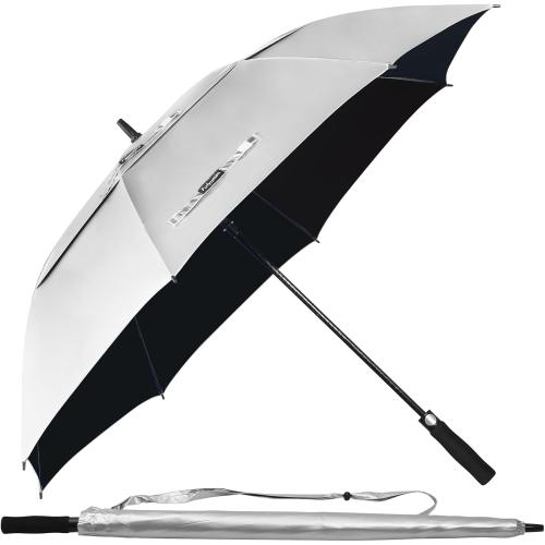 Size 68/62/54 Inch UPF50  Sun Umbrella UV Protection UV Umbrellas for Sun Protections Windproof Large Golf Umbrella Auto Open and Vented Double Canopy Umbrellas for Sun and Rain