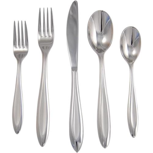 5-Piece Stainless Steel Flatware Place Setting, Service for 1 NEEDS CLEANING