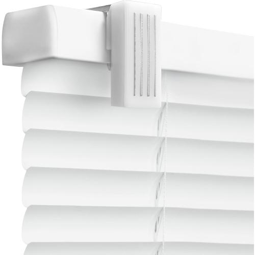 REGAL estate Strong Hold Magnetic Door Mini Blinds, White, 25 x 72 in | No-drill installation, Ideal for offices, kitchens, and magnetic steel entry doors, Light filtering, Cordless 1 in slats