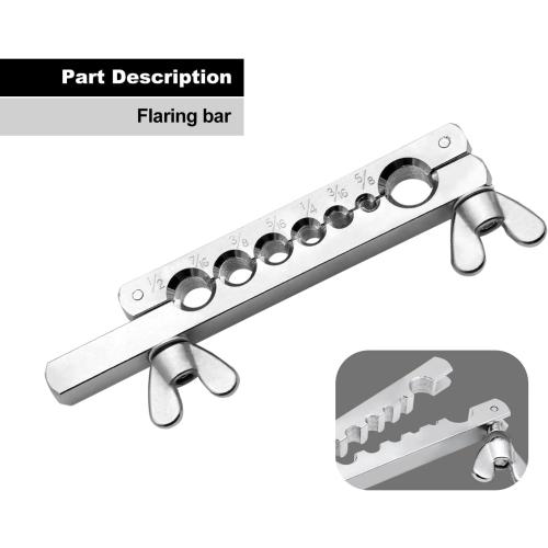 Automotive Double Flaring Tool Kit, for 7 Dies 3/16-5/8 Pipe Brake Line Cutter Tool, Brake Line Bender Flare Tool with Replacement Blade and Reamer