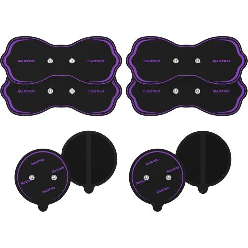 MASTOGO 8 Pcs Wireless TENS Unit Electrode Pads, with 3.5mm Snap Connector