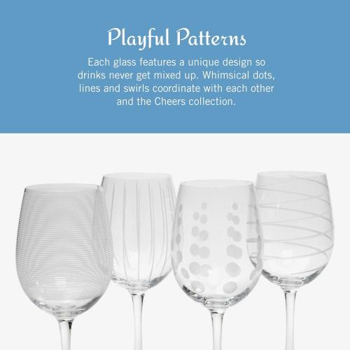 Mikasa Cheers red Wine Glasses Set of 6, 16-Ounce Elegant Glassware, Durable and Dishwasher Safe, Perfect for Everyday or Entertaining