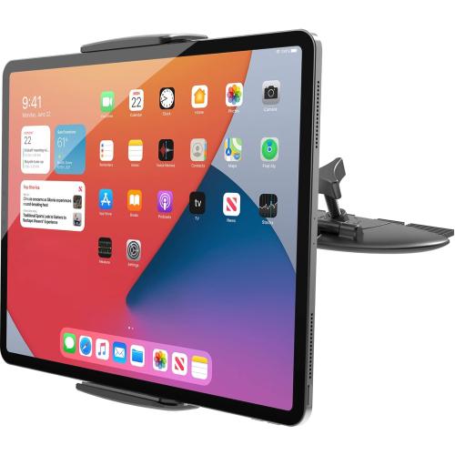 APPS2Car for Sturdy iPad Holder for Car CD Slot Tablet Mount, 2-in-1 Universal 4.7-11 Holder for iPad Pro 11 Air Mini, iPhone, Galaxy Z Fold, Adjustable 360° Rotation, Road Trip Essentials