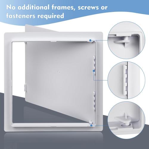 Donext Access Plumbing Panel for Drywall Ceiling, 22x22 in Plastic Access Door, Wall Hole Cover Plate for Plumbing & Electrical & Wiring, White