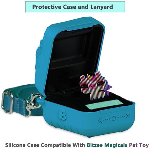 Silicone Case for Bitzee Magicals Interactive Toy Digital Pet, Protective Skin Cover for Bitzee Magicals Virtual Electronic Digital Pet Accessories (Blue)