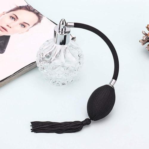 Glass Perfume Atomiser Spray Bottle - Retro Mini Refillable Empty Spray Atomizer