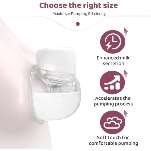 Flange Sizing Kit 3 in 1 with 10PCS Flange Inserts 13/15/17/19/21mm, Silicone Breast Pump Flanges Insert Kit for 24mm Electric Breast Pump, Pumping Breastfeeding Essentials Kit for New Mom