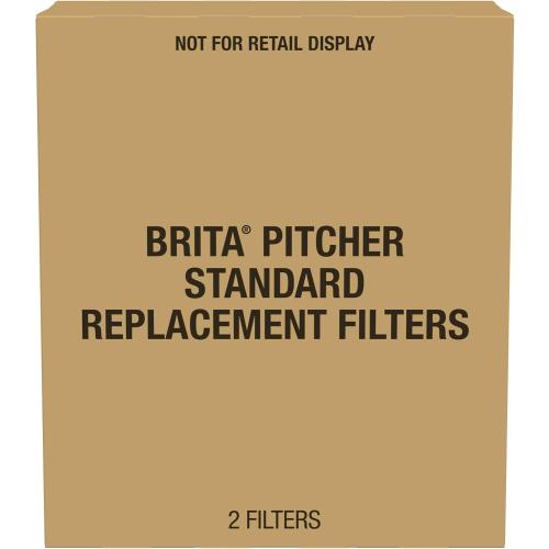 Brita Original Replacement Water Filter for Pitchers and Dispensers, WGA NSF/ANSI Certified, Removes Chlorine Taste & Odor, Reduces Zinc, Copper & Mercury, Lasts 2 Months, 2 Standard Filters