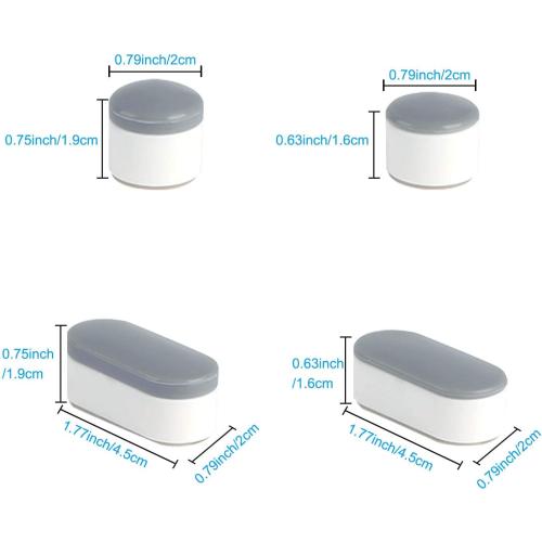 Hibbent 10 Pieces Toilet Seat Bumpers, Universal Buffer Toilet Lid Rubber Bumpers Each One with 2 Thickness TPE Pads(2 Heights) Strong Adhesive Bidet Bumpers Used for Home, Hotel, Hospital