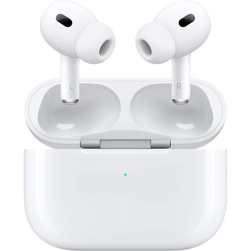 Apple AirPods Pro (2nd Generation) Wireless Ear Buds with USB-C Charging, Up to 2X More Active Noise Cancelling Bluetooth Headphones, Transparency Mode, Adaptive, Personalized Spatial Audio, White