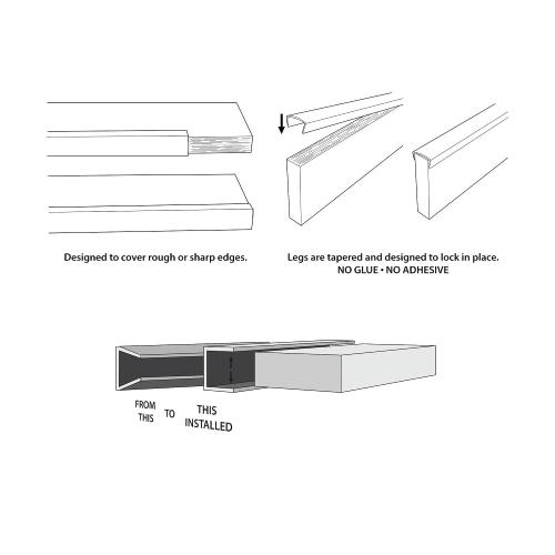 Outwater Plastics Brown 3/4'' Styrene Plastic U-Channel/C-Channel 36 Inch Lengths (Pack of 4)