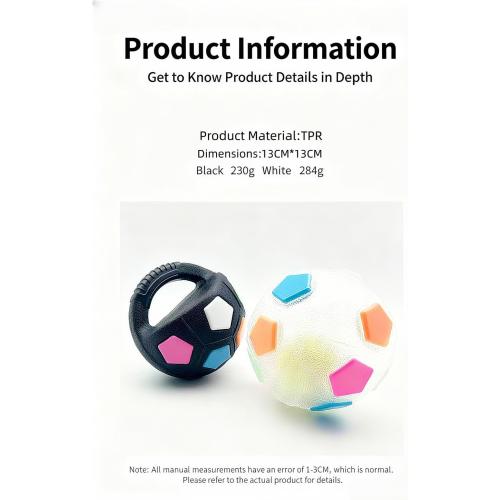 The Mellow Dog Calming Ball with Handle,Squeaky Dog Toy,Interactive Toss,Dogs Football Toy for Water Play,Training & Outdoor Games(Without Squeaky Tennis Ball Inside) (Black)