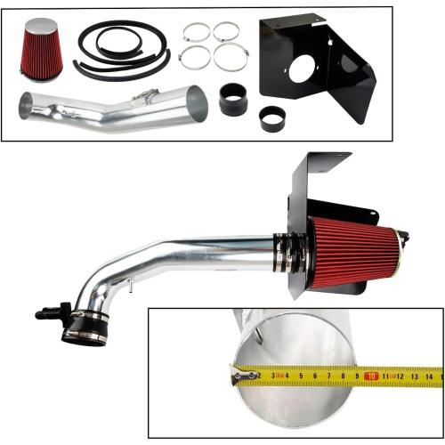 KAX Cold Air Intake Kit Compatible with Silverado 1500/ Sierra 1500 / Avalanche 2009-2013, Tahoe/Suburban 1500/ Yukon/Yukon XL 1500 2009-2014, Escalade/Escalade ESV 2009-2014, Red