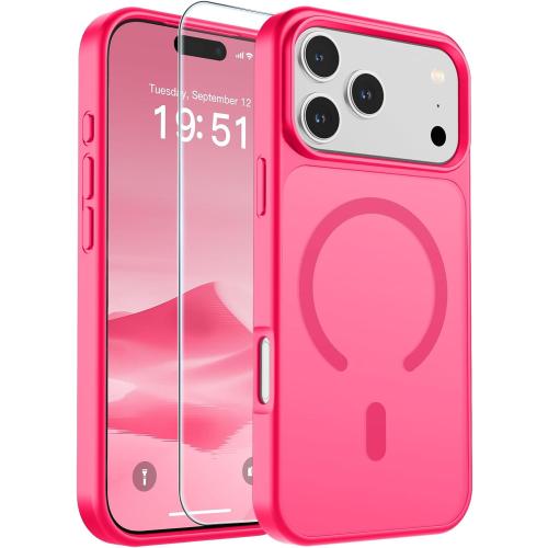 SUPFINE Magnetic for iPhone 17 Pro Max Case Hot Pink