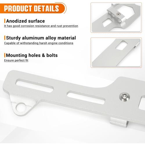 Linear Spark Plug Wire Looms Holders Brackets 4 Wire Compatible with Chevy Small Block SBC Engine (silver)