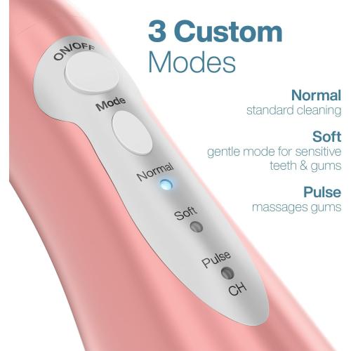 AquaSonic Water Flosser - Cordless Rechargeable Water Flossers for Teeth Cleaning - Waterproof Aqua Flosser, Portable Oral Irrigator for Dental Cleaning with 5 Jet Tips – Braces Home Travel