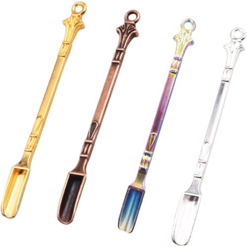 Mini Spoon Metal Medicine Spoon Shovel,Mini Shovel Home Supplies Pendants Necklace (MULTICOLOR)