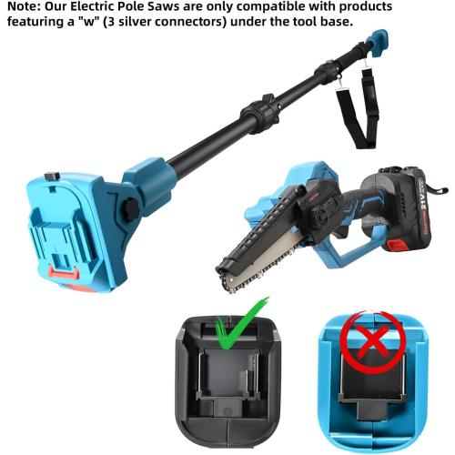 Only Extendable Pole Saw, Extension Pole Rotatable Pole 14ft Max Reach With Shoulder Strap,Tool-Free Installation Compatible 21v Shintyool Battery,For High Altitude Operations(No Chainsaw And Battery)