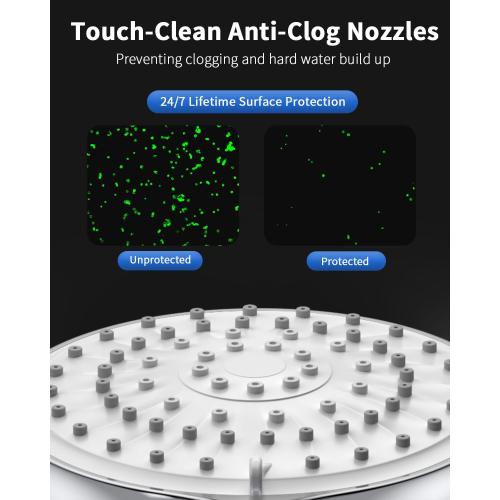 FASDUNT Shower Head with Handheld, High Pressure Handheld Shower Head with 80 Extra Long Stainless Steel Hose & Adjustable Bracket, Showerhead with ON/OFF Switch for Pets Bath