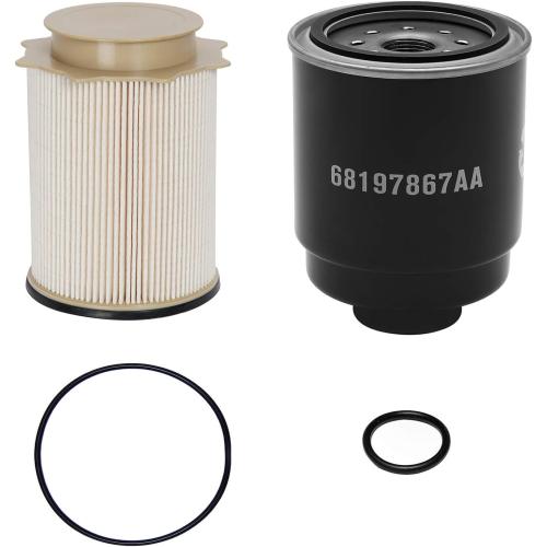 6.7L Cummins Fuel Filter Water Separator Set | Replacement for 2013-2018 Dodge Ram 2500 3500 4500 5500 6.7L Cummins Turbo Diesel Engines | Replaces# 68197867AA, 68157291AA