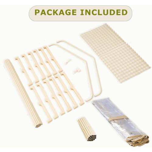 Beige Garden 50% Extra Wide Mini Greenhouse 5 Tier Portable Plant Green House 40 in Wide -Sturdy Gardening Shelves with PE Cover & Roll-Up Zipper Door-19″W. x 40″L. x63″H(PLGH1005OWP)