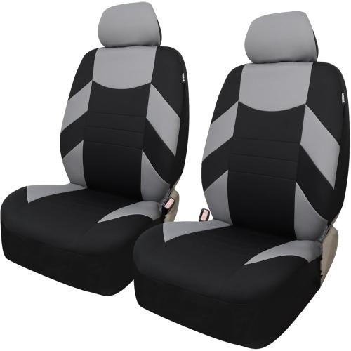 Champlus Car Seat Covers, Durable Breathable Mesh 2 Front Seat Covers, Universal Fit Automotive Sedan Cars, SUVs, Trucks, Mini Vans, Airbag Compatible, Easy to Install