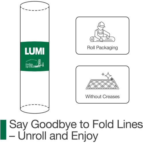 LUMI Ultra Thin Door Mat for Entryway, 48x72 Low Profile Non Slip Rubber Backing Indoor Doormat, Easy Clean Welcome Entrance Mat for Inside House, Patio, Brown