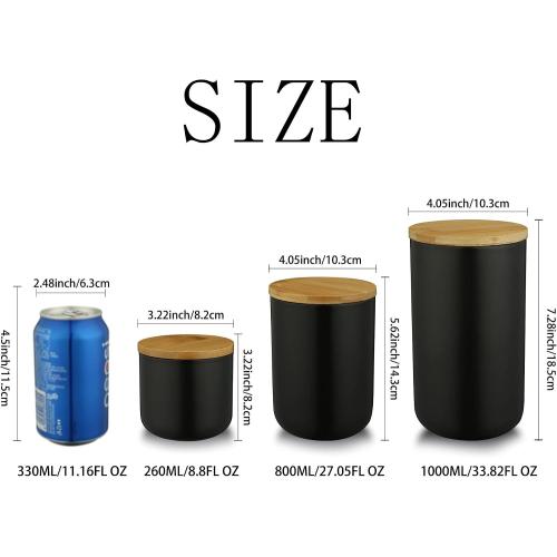 MilkyWay Food Storage Jar Ceramic Canisters With Airtight Seal Lid L 34oz