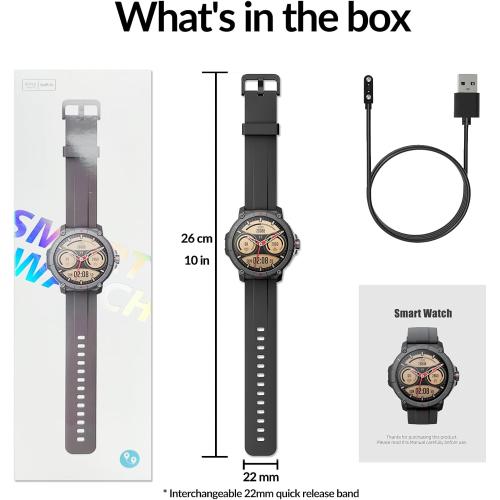 Running Watch, GPS Smart Watch That Record Your Pace, Heart Rate and More Exercise Data,100  Sport Modes,Customized Plan,Waterproof,Bluetooth Calling,Alexa Built-in,GPS Watch for Men & Women