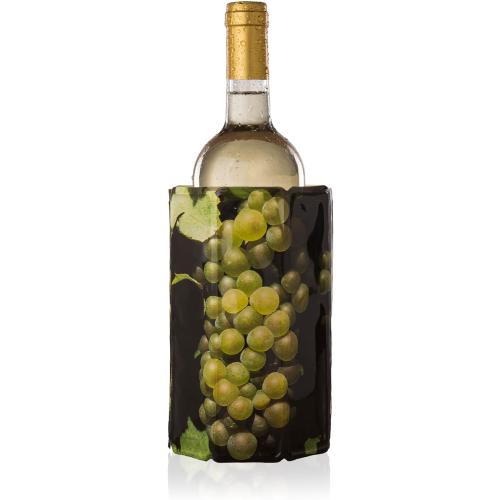Vacu Vin Active Wine Cooler - Flexible Insulated Chiller For Standard Size Bottles - Keeps Drinks Refreshingly Cold - Durable & Easy To Use - Premium Design For Any Occasions, Wine Grapes Print
