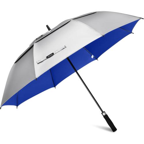 Gonex 54/62/68/72/80 Inch Extra Large Golf Umbrella, Automatic Open Travel Rain Umbrella with Windproof Water Resistant Double Canopy, Oversize Vented Umbrellas for 2-3 Men and UV Protection, Multiple Colors